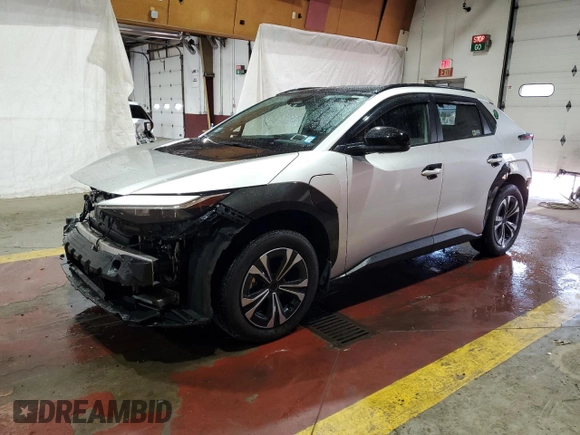 2023 Toyota bZ4X XLE with VIN JTMABACA0PA025591, listed as a Copart auction lot 53805205 with 47,238 mi miles and Salvage title. Bid and sale history available at DreamBid. Image 1.