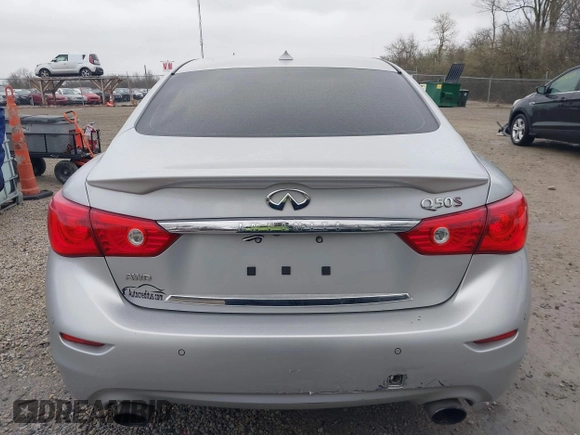 2014 Infiniti Q50 Sport with VIN JN1BV7AR2EM706535, listed as a IAAI auction lot 41919050 with 129,739 mi miles and . Bid and sale history available at DreamBid. Image 17.