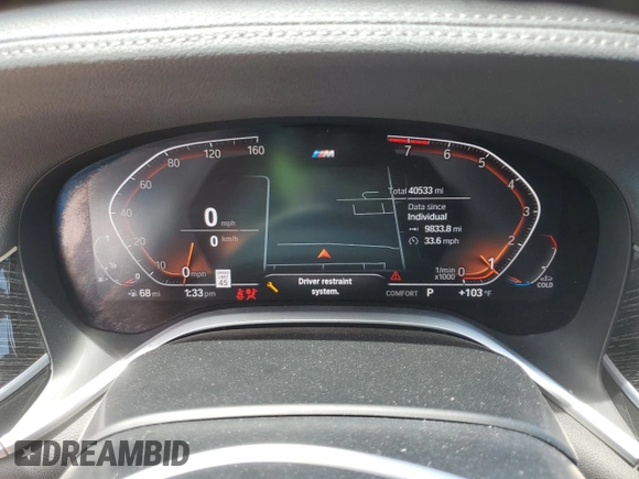 2022 BMW 7 Series 740i with VIN WBA7T2C01NCG99089, listed as a Copart auction lot 58748775 with 40,533 mi miles and Salvage title. Bid and sale history available at DreamBid. Image 9.