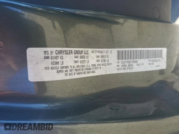 2013 FIAT 500 Pop with VIN 3C3CFFAR3DT544890, listed as a Copart auction lot 88313705 with 184,637 mi miles and Salvage Title. Bid and sale history available at carsss.com. Image 12.