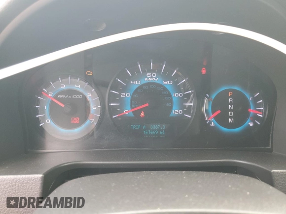 2012 Ford Fusion SEL with VIN 3FAHP0JG7CR257418, listed as a Copart auction lot 61842175 with 167,669 mi miles and Salvage title. Bid and sale history available at DreamBid. Image 9.