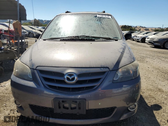 2006 Mazda MPV LX with VIN JM3LW28A660559606, listed as a Copart auction lot 71081614 with 120,200 mi miles and Salvage Title. Bid and sale history available at carsss.com. Image 5.