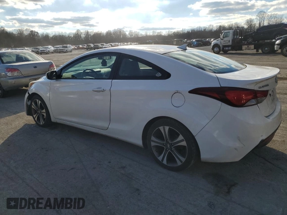 2014 Hyundai Elantra Coupe with VIN KMHDH6AHXEU029129, listed as a Copart auction lot 79674194 with 124,274 mi miles and Salvage Title. Bid and sale history available at carsss.com. Image 2.