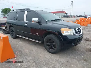 2008 Nissan Armada SE z VIN 5N1BA08D48N609079, wystawiony jako IAAI lot #42279932 z przebiegiem 162 921 mil mil oraz . Historia ofert i sprzedaży dostępna na DreamBid. Obrazek 1.
