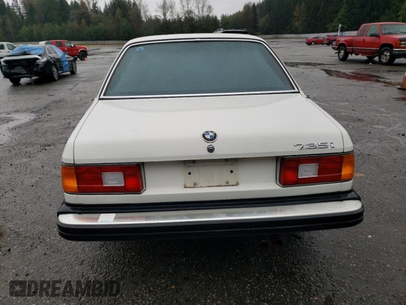 1985 BMW 7 Series 735i с VIN WBAFH8402F0970689, выставлен на аукционе Copart как лот 74534844 с пробегом 192 703 миль миль и Списание • Salvage title. История ставок и продаж доступна на DreamBid. Изображение 6.