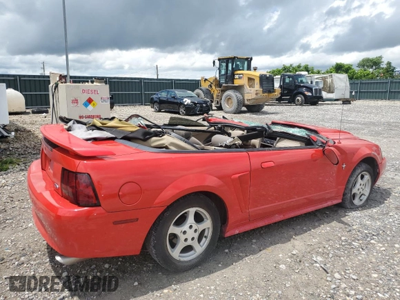 2002 Ford Mustang Deluxe with VIN 1FAFP44472F213589, listed as a Copart auction lot 60810725 with Not provided miles and Salvage title. Bid and sale history available at DreamBid. Image 3.