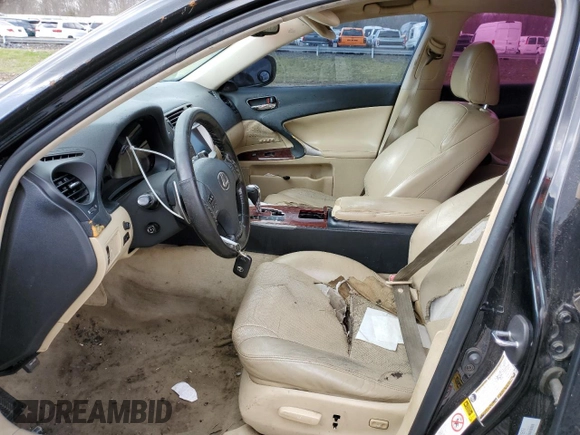 2006 Lexus IS 350 with VIN JTHBE262X62002770, listed as a Copart auction lot 50224325 with 270,328 mi miles and Salvage Title. Bid and sale history available at DreamBid. Image 7.