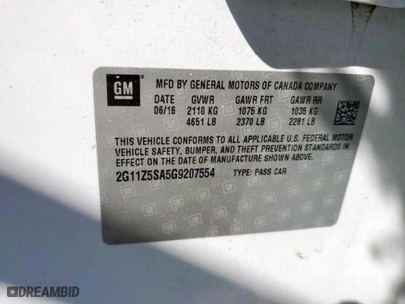 2016 Chevrolet Impala LS with VIN 2G11Z5SA5G9207554, listed as a Copart auction lot 47262705 with 153,089 mi miles and Clean Title. Bid and sale history available at carsss.com. Image 12.