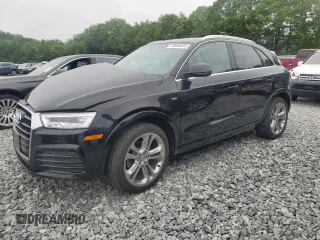 2017 Audi Q3 Prestige with VIN WA1GCCFS7HR001163, listed as a Copart auction lot 58800655 with 52,034 mi miles and Salvage title. Bid and sale history available at DreamBid. Image 1.
