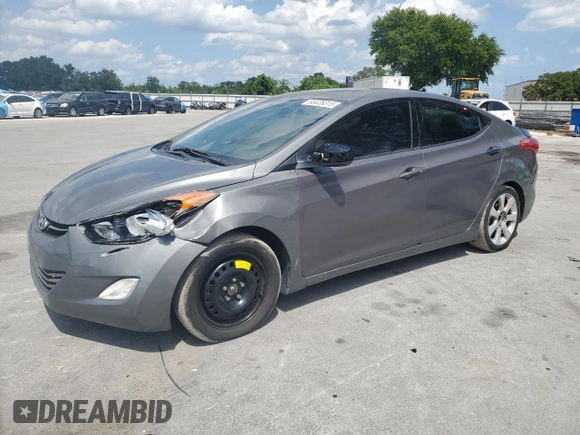 2013 Hyundai Elantra Limited with VIN 5NPDH4AE1DH172008, listed as a Copart auction lot 55026315 with 161,632 mi miles and Salvage Title. Bid and sale history available at DreamBid. Image 1.