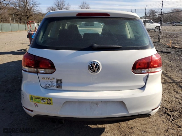 2011 Volkswagen Golf with VIN WVWAA7AJ1BW082287, listed as a Copart auction lot 47391885 with 57,156 mi miles and Salvage Title. Bid and sale history available at carsss.com. Image 6.