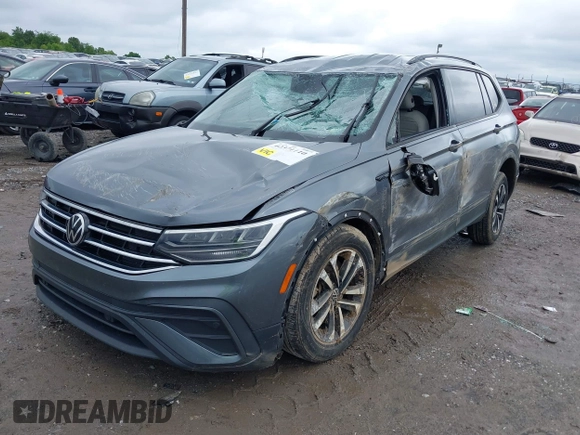 2022 Volkswagen Tiguan S with VIN 3VV1B7AX9NM005125, listed as a IAAI auction lot 42371110 with 94,060 mi miles and . Bid and sale history available at DreamBid. Image 6.