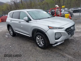 2019 Hyundai Santa Fe SE with VIN 5NMS2CAD8KH096047, listed as a IAAI auction lot 41983803 with 109,920 mi miles. Bid and sale history available at carsss.com. Image 1.