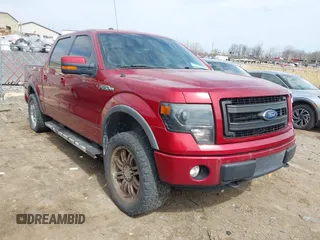 2013 Ford F-150 XL with VIN 1FTFW1EF8DFC64095, listed as a IAAI auction lot 41904304 with 214,823 mi miles. Bid and sale history available at carsss.com. Image 1.