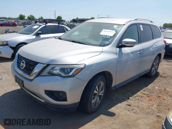 2019 Nissan Pathfinder SV with VIN 5N1DR2MN1KC624928, listed as a IAAI auction lot 42571925 with 77,427 mi miles and . Bid and sale history available at DreamBid. Image 17.