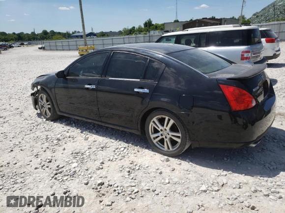 2008 Nissan Maxima 3.5 SE with VIN 1N4BA41E68C809414, listed as a Copart auction lot 58455924 with 0 mi miles and Salvage Title. Bid and sale history available at carsss.com. Image 2.