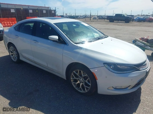 2015 Chrysler 200 C with VIN 1C3CCCEG8FN624043, listed as a IAAI auction lot 42045910 with 96,143 mi miles. Bid and sale history available at carsss.com. Image 1.