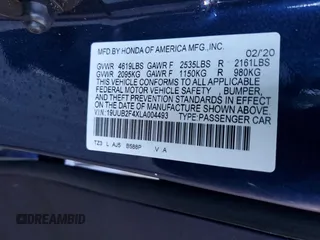 2020 Acura TLX w/Technology Pkg with VIN 19UUB2F4XLA004493, listed as a Copart auction lot 87102564 with 34,037 mi miles and Salvage Title. Bid and sale history available at carsss.com. Image 14.
