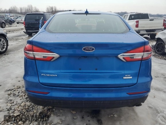 2020 Ford Fusion SE with VIN 3FA6P0HD5LR145963, listed as a Copart auction lot 43199375 with 22,930 mi miles and Salvage Title. Bid and sale history available at carsss.com. Image 6.