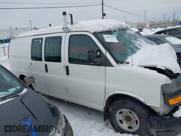 2021 Chevrolet Express Cargo with VIN 1GCWGAF70M1311573, listed as a IAAI auction lot 41619239 with 46,728 mi miles and . Bid and sale history available at DreamBid. Image 13.