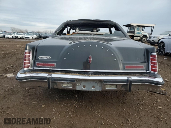 1977 Lincoln Continental with VIN 7Y89A809603, listed as a Copart auction lot 85104154 with Not Provided miles and Salvage Title. Bid and sale history available at DreamBid. Image 6.