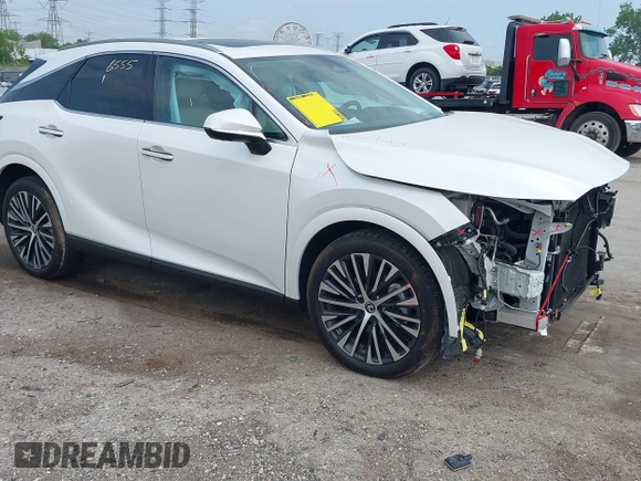 2024 Lexus RX 350 z VIN 2T2BAMCA1RC044332, wystawiony jako IAAI lot #42266555 z przebiegiem 9 949 mil mil oraz . Historia ofert i sprzedaży dostępna na DreamBid. Obrazek 1.