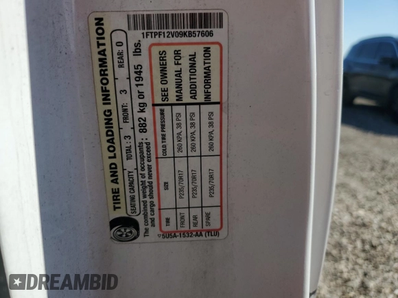 2009 Ford F-150 XL with VIN 1FTPF12V09KB57606, listed as a Copart auction lot 46650715 with 157,880 mi miles and Salvage Title. Bid and sale history available at carsss.com. Image 12.
