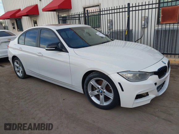 2015 BMW 3 Series 320i with VIN WBA3B1G50FNT04520, listed as a IAAI auction lot 41343158 with 172,688 mi miles. Bid and sale history available at carsss.com. Image 1.
