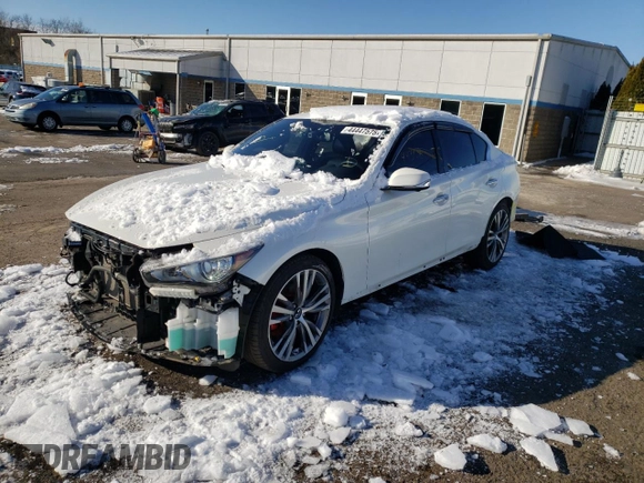 2021 Infiniti Q50 Signature Edition z VIN JN1EV7CR7MM751141, wystawiony jako Copart lot #44447575 z przebiegiem 44 359 mil mil oraz Szkoda całkowita • Salvage title. Historia ofert i sprzedaży dostępna na DreamBid. Obrazek 1.