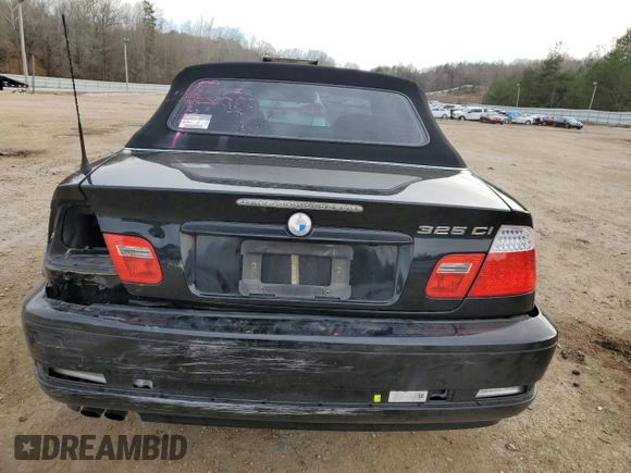 2004 BMW 3 Series 325Ci with VIN WBABW33494PL30530, listed as a Copart auction lot 48068885 with 63,416 mi miles and Salvage Title. Bid and sale history available at carsss.com. Image 6.