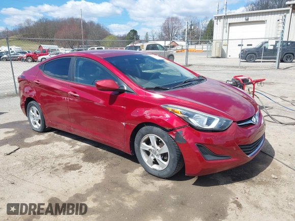 2015 Hyundai Elantra SE z VIN 5NPDH4AE5FH573354, wystawiony jako IAAI lot #41891143 z przebiegiem 161 821 mil mil oraz . Historia ofert i sprzedaży dostępna na DreamBid. Obrazek 1.