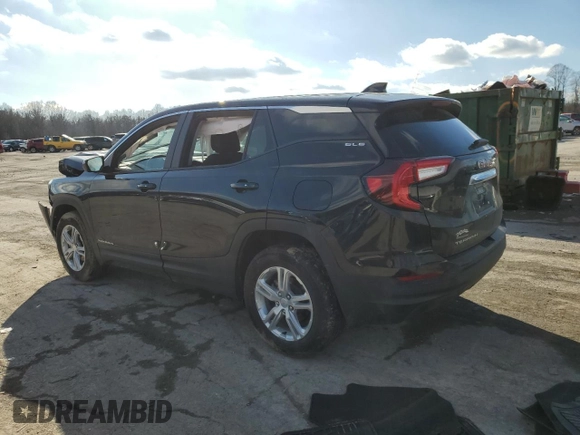 2023 GMC Terrain SLE with VIN 3GKALMEG6PL226487, listed as a Copart auction lot 43972505 with 37,970 mi miles and Salvage Title. Bid and sale history available at carsss.com. Image 2.