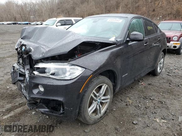 2017 BMW X6 xDrive35i with VIN 5UXKU2C31H0U29480, listed as a Copart auction lot 43853993 with 45,466 mi miles. Bid and sale history available at carsss.com. Image 1.