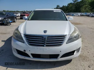 2015 Hyundai Equus Signature with VIN KMHGH4JH9FU100713, listed as a Copart auction lot 51806385 with 107,887 mi miles and Salvage title. Bid and sale history available at DreamBid. Image 5.