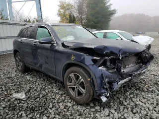 2019 Mercedes-Benz GLC with VIN WDC0G4KB8KF666552, listed as a Copart auction lot 65876002 with 0 mi miles. Bid and sale history available at carsss.com. Image 1.