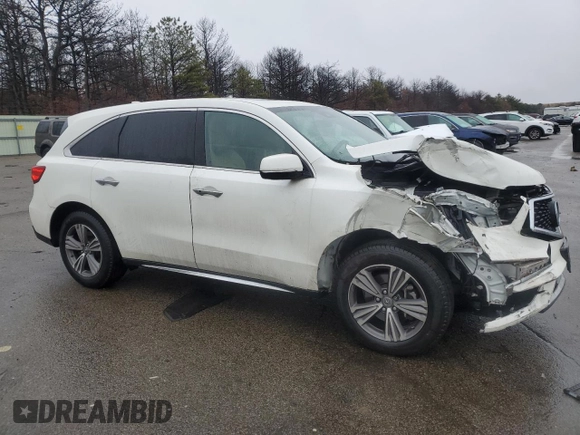 2019 Acura MDX with VIN 5J8YD4H39KL026614, listed as a Copart auction lot 42125985 with 56,809 mi miles and Salvage Title. Bid and sale history available at carsss.com. Image 4.