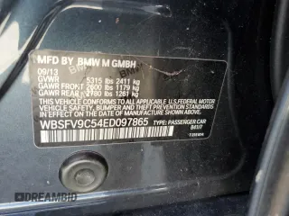 2014 BMW M5 with VIN WBSFV9C54ED097865, listed as a Copart auction lot 79897384 with 0 mi miles and Salvage Title. Bid and sale history available at carsss.com. Image 12.