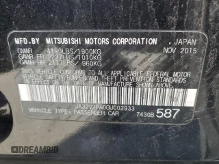 2016 Mitsubishi Lancer SE with VIN JA32V2FW0GU002933, listed as a Copart auction lot 47128115 with 124,965 mi miles and Salvage Title. Bid and sale history available at carsss.com. Image 12.