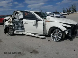 2021 Infiniti Q50 3.0t LUXE with VIN JN1EV7BP3MM704754, listed as a Copart auction lot 46443885 with 48,638 mi miles and Clean Title. Bid and sale history available at carsss.com. Image 4.