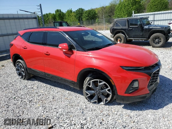 2019 Chevrolet Blazer RS with VIN 3GNKBERS2KS689711, listed as a Copart auction lot 52460175 with 86,712 mi miles and Salvage title. Bid and sale history available at DreamBid. Image 4.