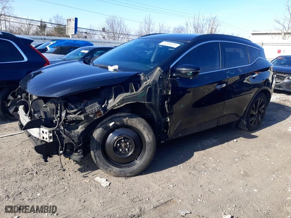 2018 Nissan Murano S with VIN 5N1AZ2MH9JN144359, listed as a Copart auction lot 44599435 with 106,484 mi miles and Salvage Title. Bid and sale history available at carsss.com. Image 1.