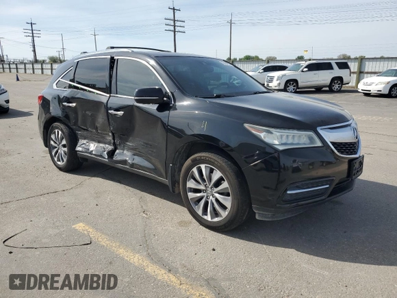 2014 Acura MDX Technology z VIN 5FRYD4H68EB003212, wystawiony jako Copart lot #57094285 z przebiegiem 146 087 mil mil oraz Szkoda całkowita • Salvage title. Historia ofert i sprzedaży dostępna na DreamBid. Obrazek 4.