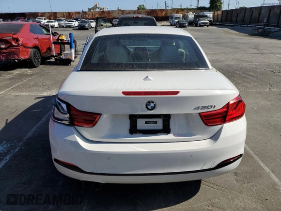 2018 BMW 4 Series 430i with VIN WBA4Z1C59JEC73155, listed as a Copart auction lot 57914725 with 57,909 mi miles and Salvage title. Bid and sale history available at DreamBid. Image 6.