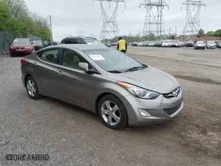 2012 Hyundai Elantra GLS with VIN 5NPDH4AEXCH095704, listed as a IAAI auction lot 42093583 with 99,154 mi miles. Bid and sale history available at carsss.com. Image 1.