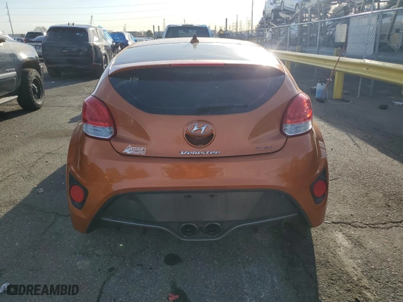 2015 Hyundai Veloster Turbo with VIN KMHTC6AE8FU229699, listed as a Copart auction lot 48534355 with 74,998 mi miles and Non Repairable. Bid and sale history available at carsss.com. Image 6.