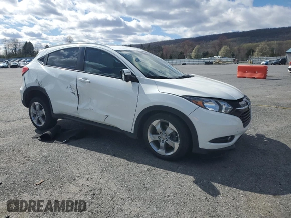 2016 Honda HR-V EX-L w/Navi with VIN 3CZRU6H77GM766390, listed as a Copart auction lot 52372705 with 33,296 mi miles and Salvage Title. Bid and sale history available at carsss.com. Image 4.