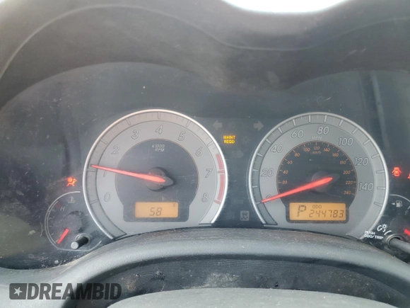 2010 Toyota Corolla with VIN 1NXBU4EE0AZ289296, listed as a Copart auction lot 55790675 with 244,783 mi miles and Clean Title. Bid and sale history available at DreamBid. Image 9.