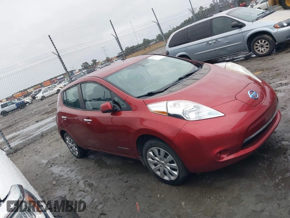 2015 Nissan LEAF S with VIN 1N4AZ0CP1FC311520, listed as a IAAI auction lot 41571630 with 58,800 mi miles. Bid and sale history available at carsss.com. Image 13.