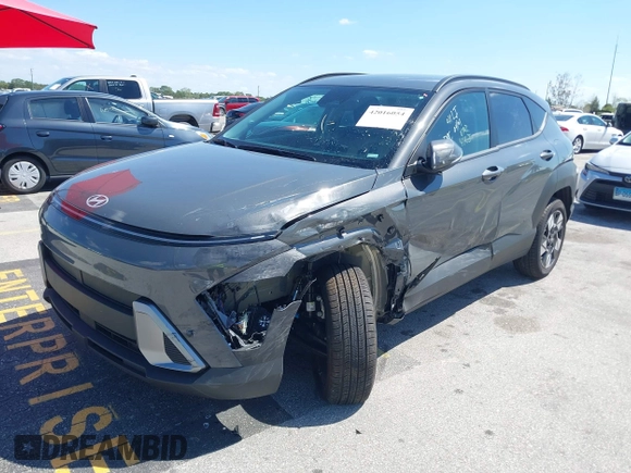 2025 Hyundai Kona SEL with VIN KM8HBCAB6SU232611, listed as a IAAI auction lot 42016054 with 6,383 mi miles. Bid and sale history available at carsss.com. Image 2.