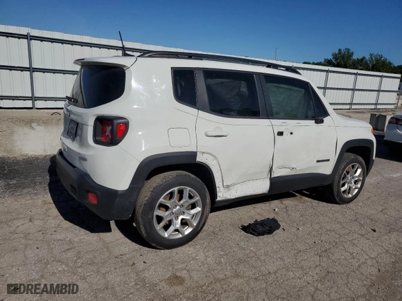 2018 Jeep Renegade Latitude with VIN ZACCJBBBXJPG96723, listed as a Copart auction lot 67738034 with 66,612 mi miles and Salvage Title. Bid and sale history available at carsss.com. Image 3.